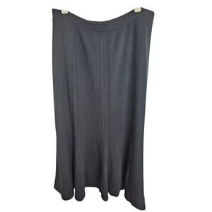 Eileen Fisher Wool Midi Skirt Size M Quiet Luxury Minimalist Classic Sustainable